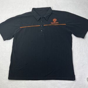 Jägermeister Men's XL Short Sleeve Polo Black Orange Digestif Logo Shirt
